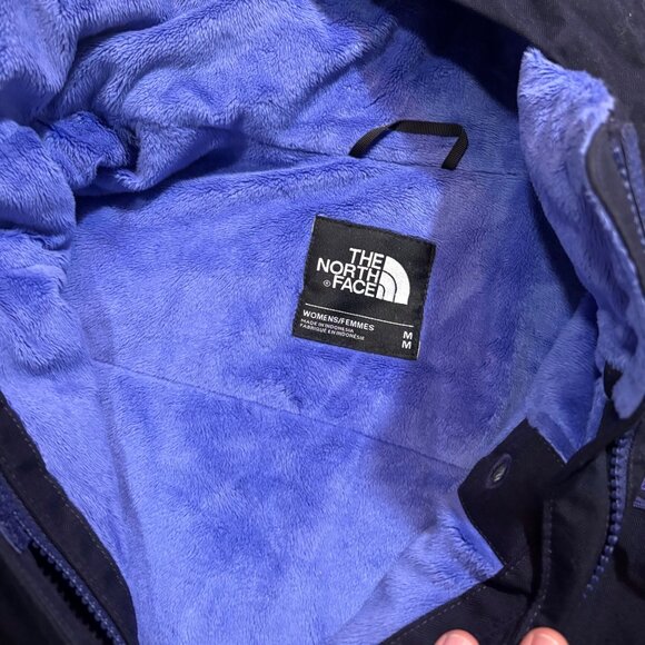The North Face Womens M Purple Hooded Waterproof Jacket W/ Fleece Lined Interior - Picture 5 of 8